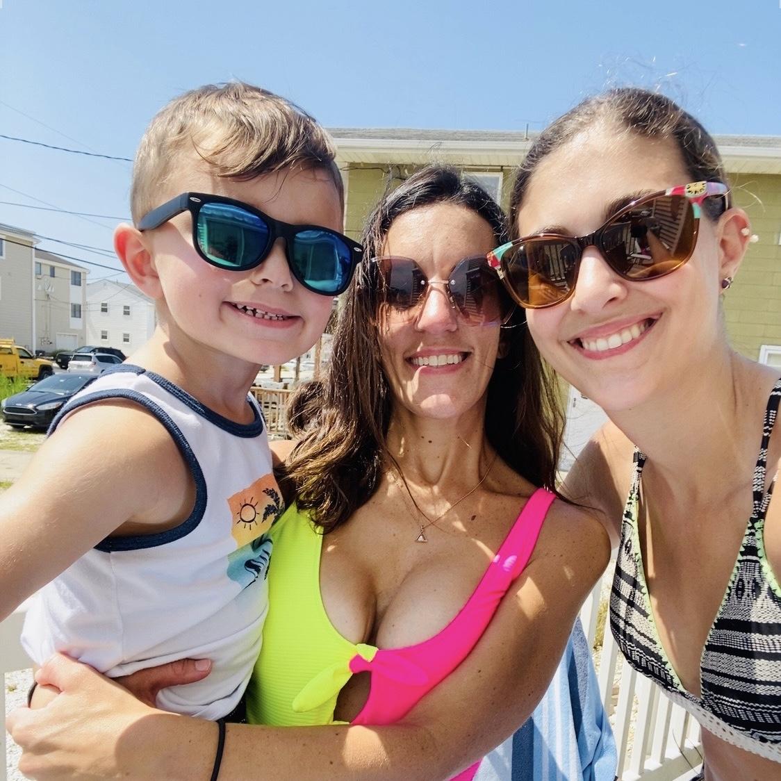 ashton, ashley and me enjoying that sea isle sun.