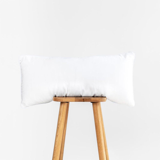 Hofdeco Water Resistant Synthetic Down Alternative Long Lumbar Pillow Insert Sham Stuffer, Rectangle Form, 13"x27"