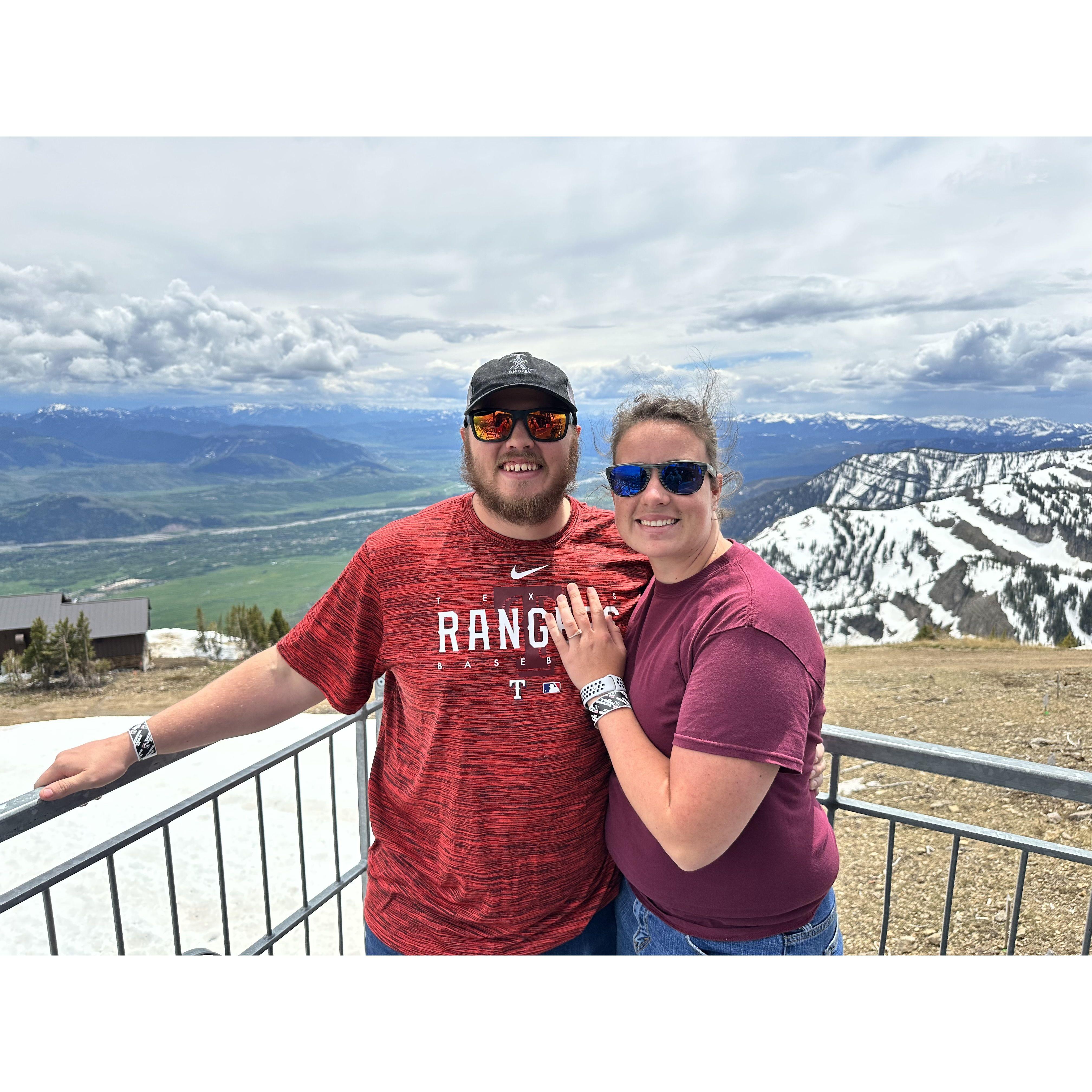Took the aerial tram to the top of Rendezvous Mountain, Grand Teton