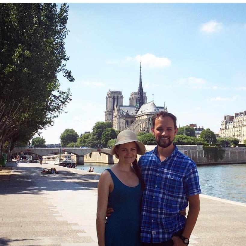 Our first time together in Paris. July 2017