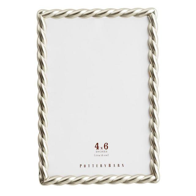 Rope Plated Frame, Silver - 4 x 6"
