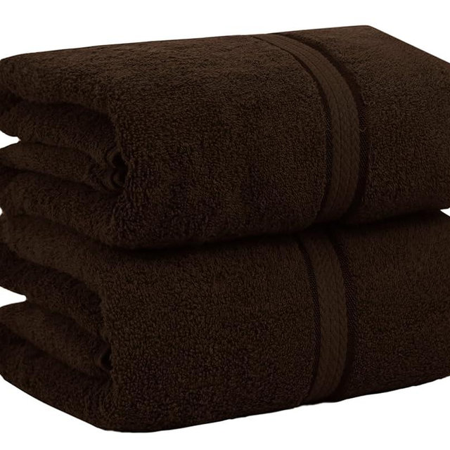 COTTON CRAFT Ultra Soft Bath Sheets - 2 Pack - 35 x 70 - Absorbent Quick Dry Everyday Luxury Hotel Bathroom Spa Gym Shower Beach Pool Travel Dorm - 100% Cotton - 580 GSM - Easy Care - Chocolate Brown