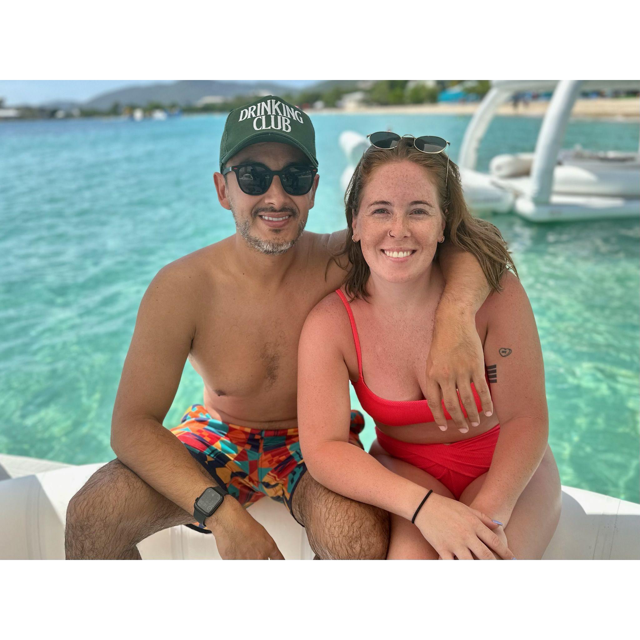 Laying, sipping, and sunning with Jade and Kennon in St. Thomas!