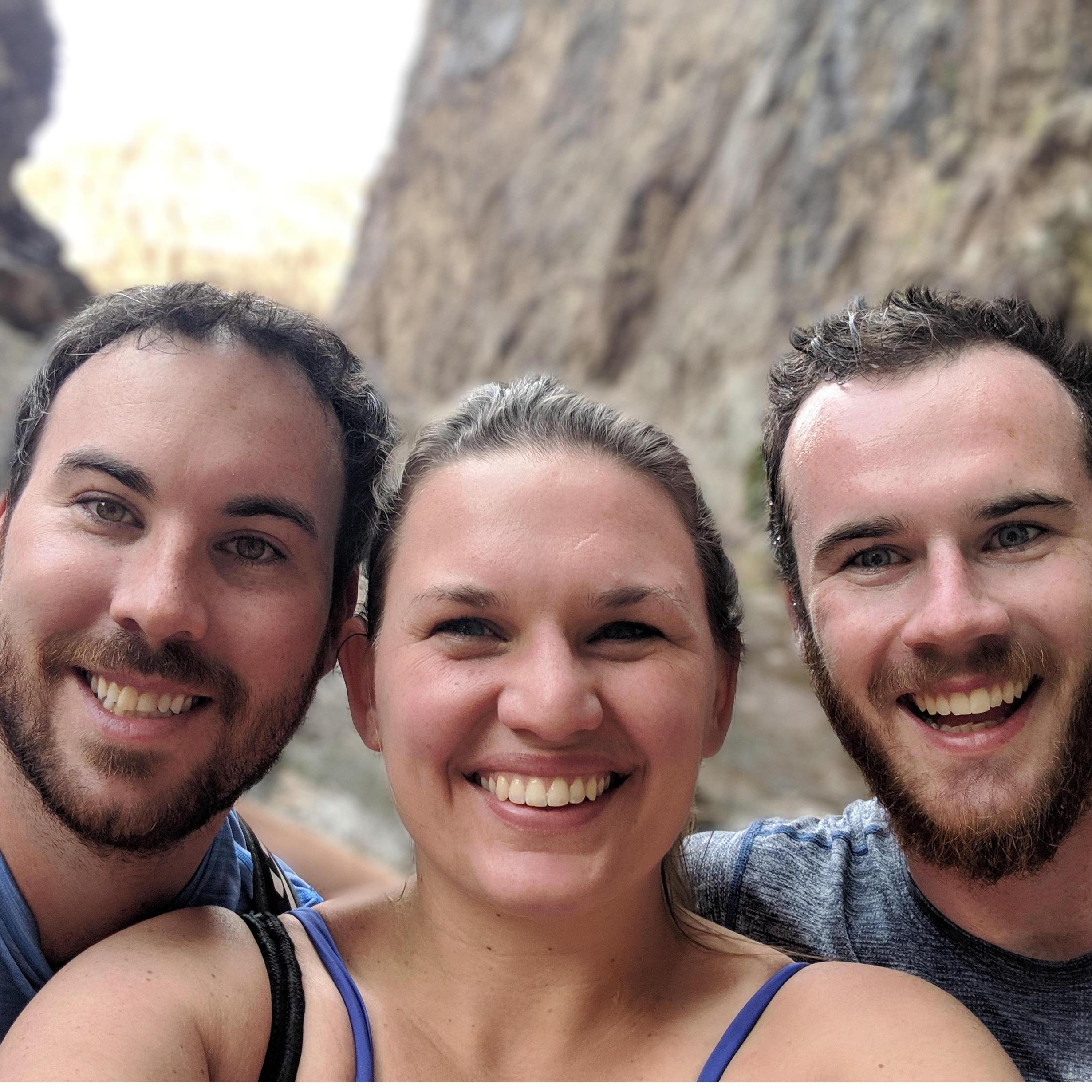 Our hike that led us through boulders, streams, the desert and then to a river  at the Arizona / Nevada border --