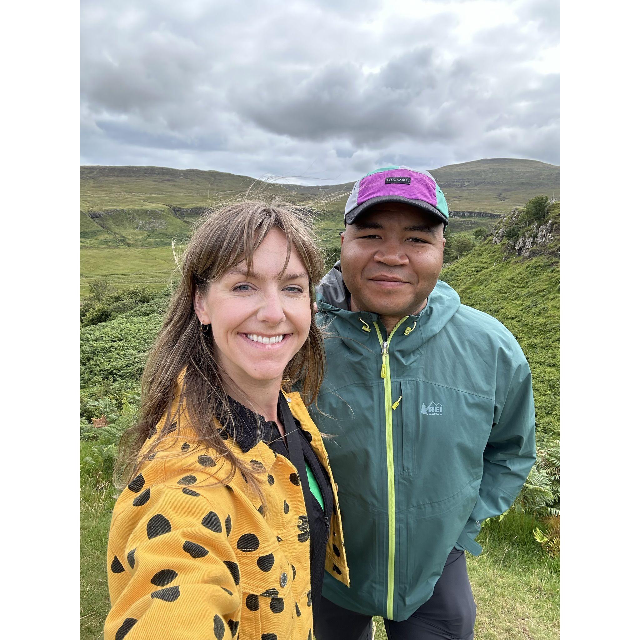 exploring in windy Scotland