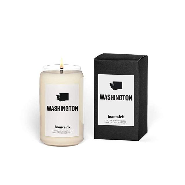 Homesick Scented Candle, Washington - Scents of Maple, Bergamot, Patchouli, 13.75 oz