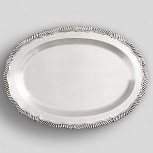 Antique Silver Oval Tray