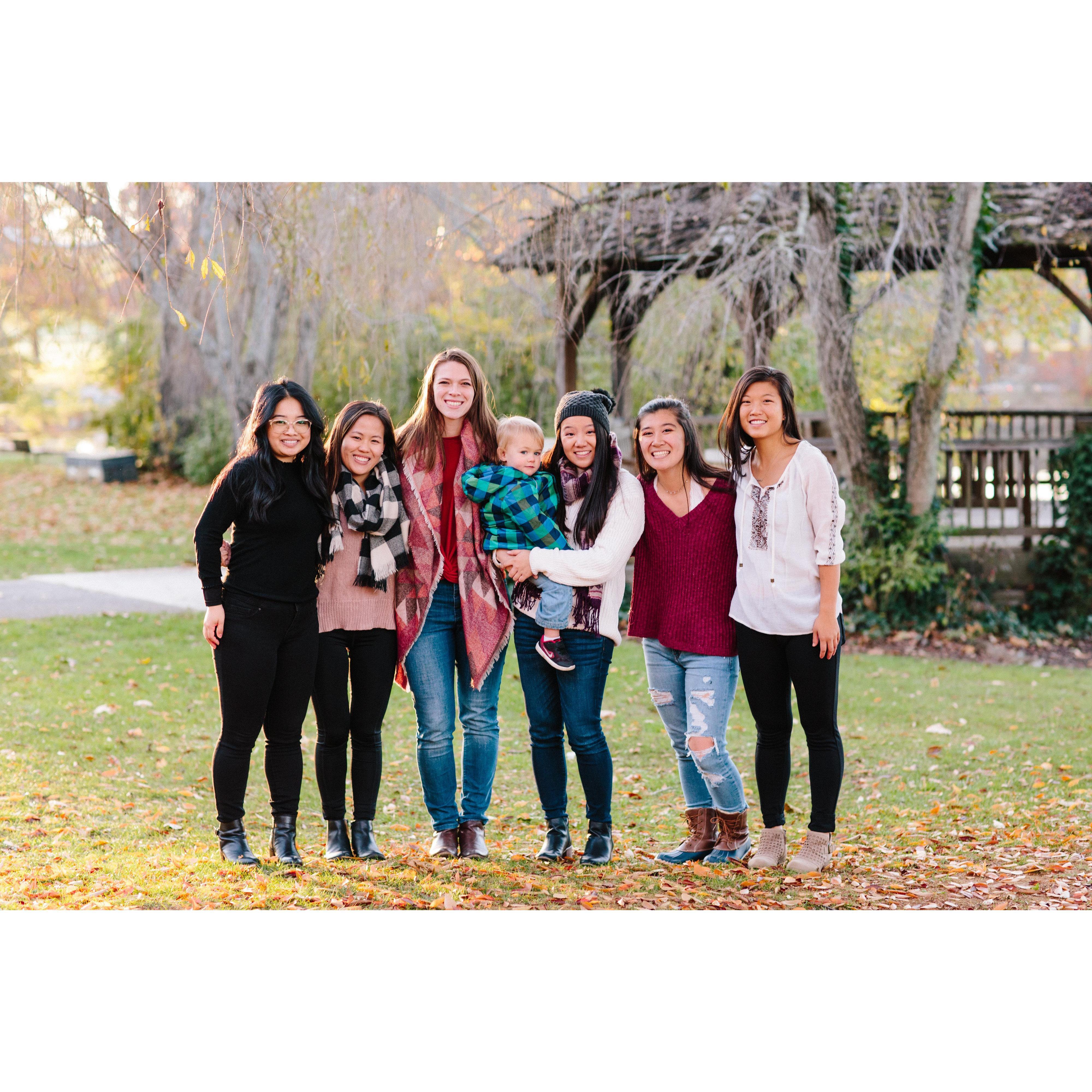 This is the start of the proposal photos...Here's the 
 group photo! I had no idea what was about to happen...