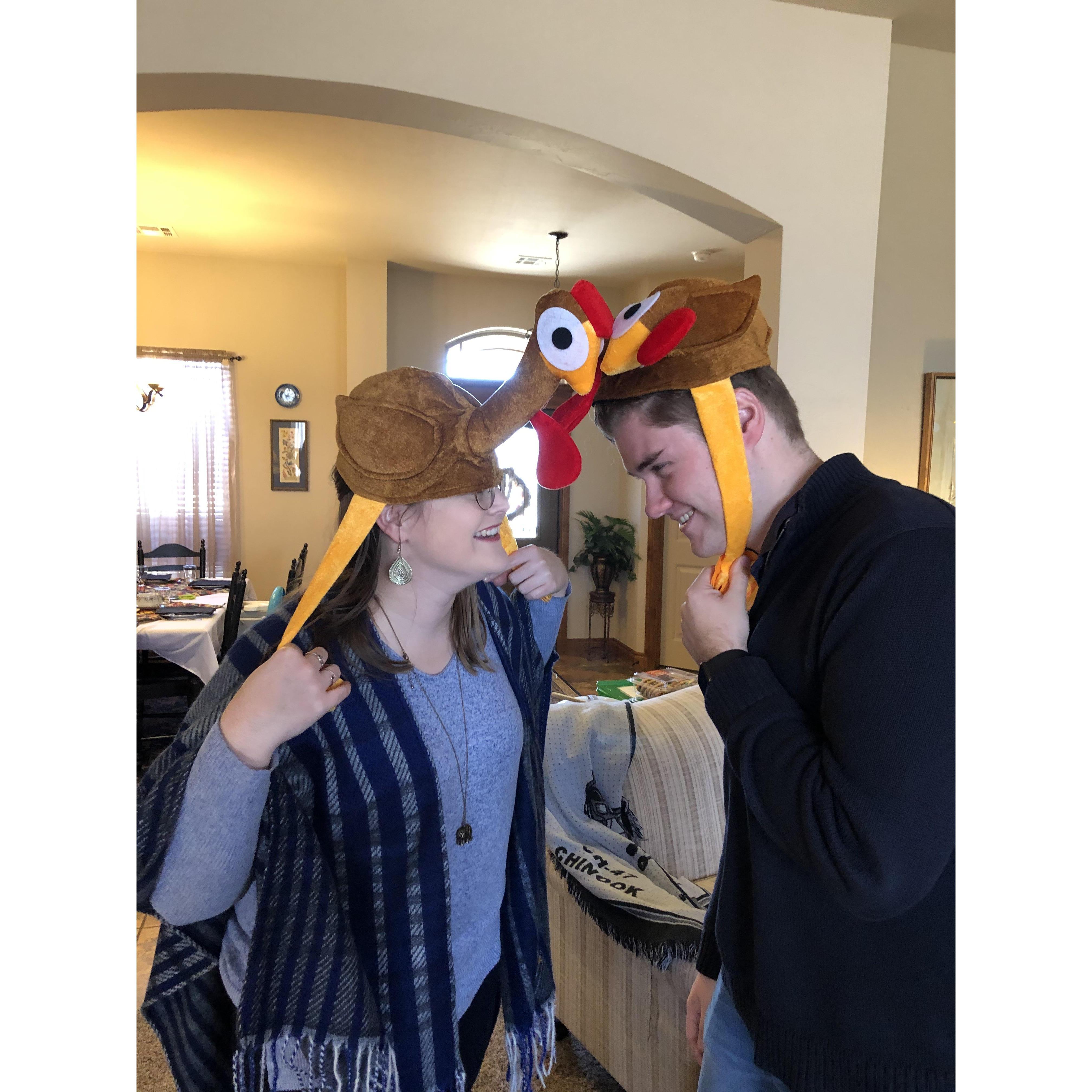 Just two turkeys  in love