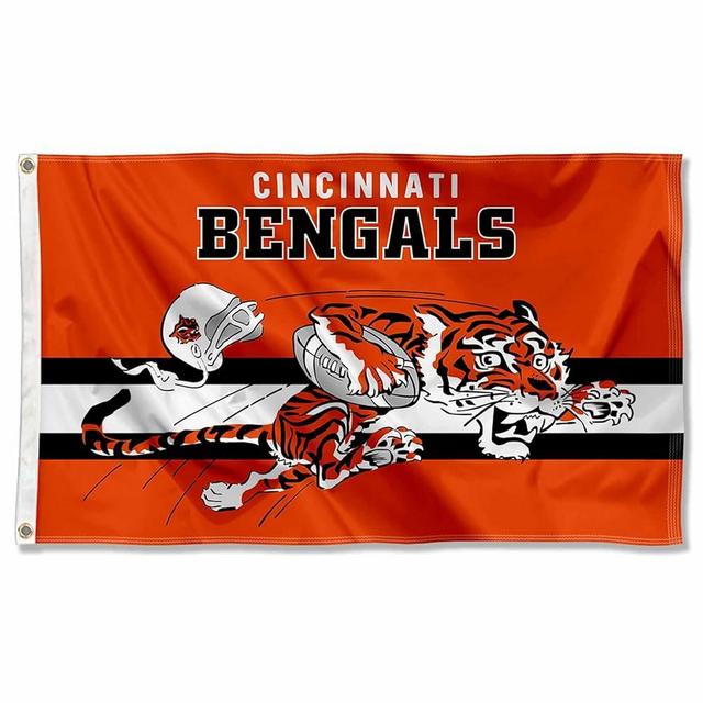 Bengals Throwback Vintage Retro 3x5 Banner Flag