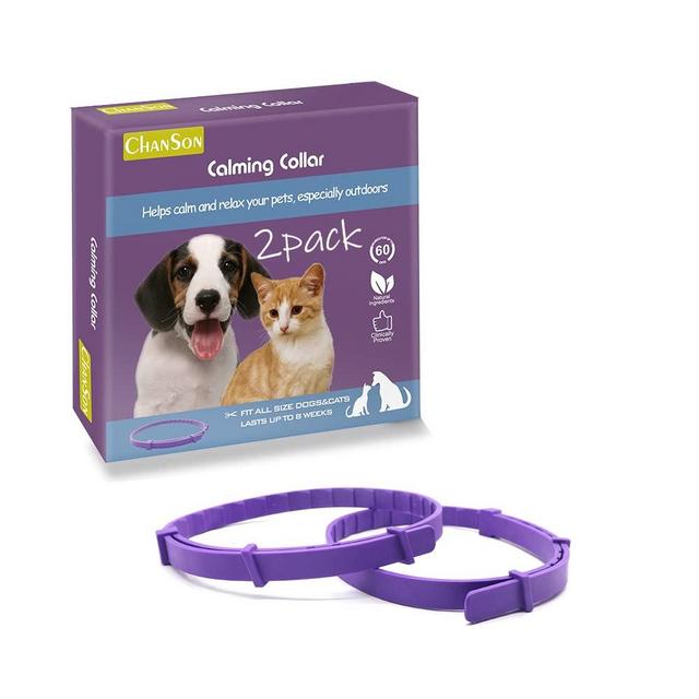 Calming Collar for Cats,Cat Calming Collar,Cat Collars,Reduces Anxiety or Hyperactivity in Pets, Suitable for Small,Medium and Large Cats,15"/38 cm Adjustable Length,2 Packs,Purple