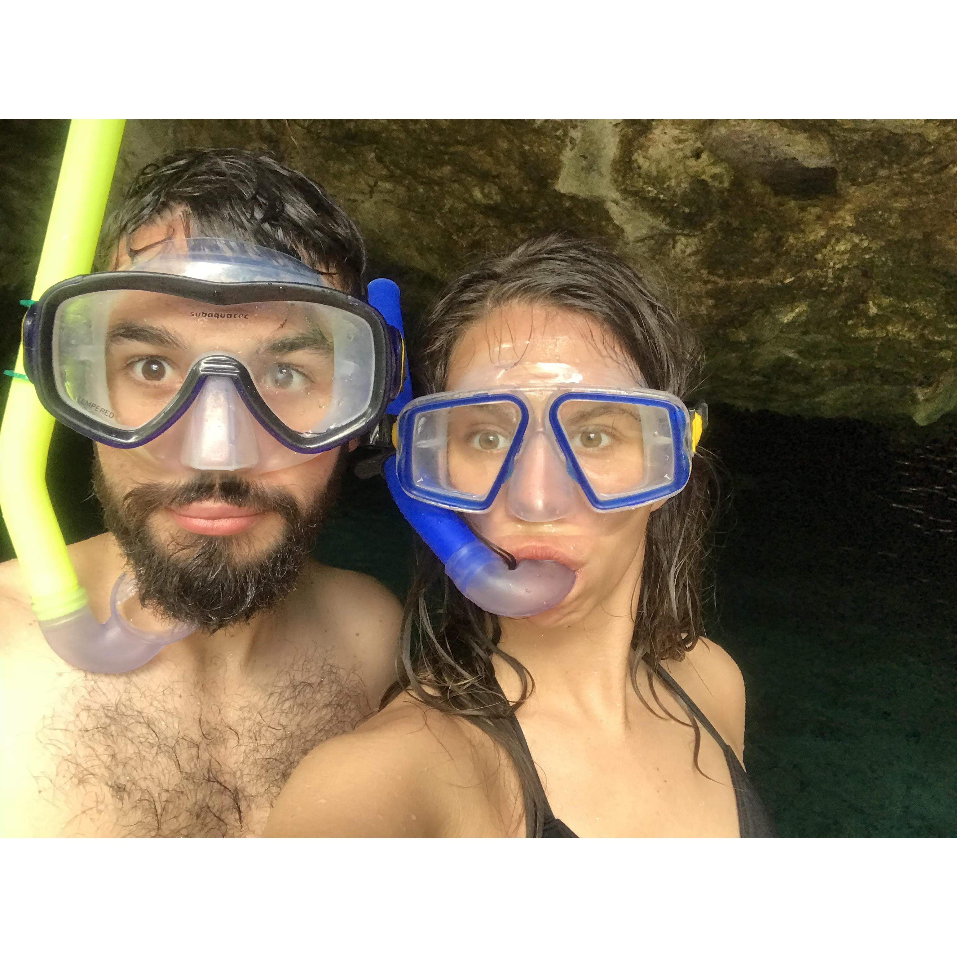 Cenote snorkeling in Mexico