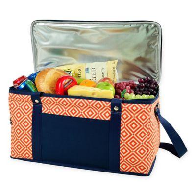 Picnic at Ascot Trellis Collection 72-Can Folding Cooler in Blue