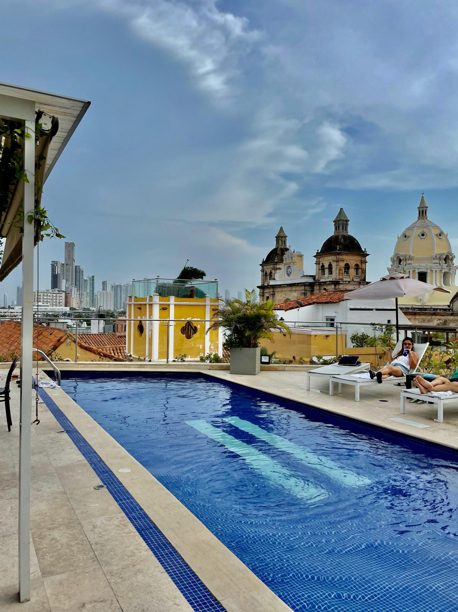 A great view of Cartagena from the Sofia Hotel rooftop