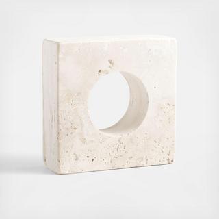 Square Travertine Sculpture