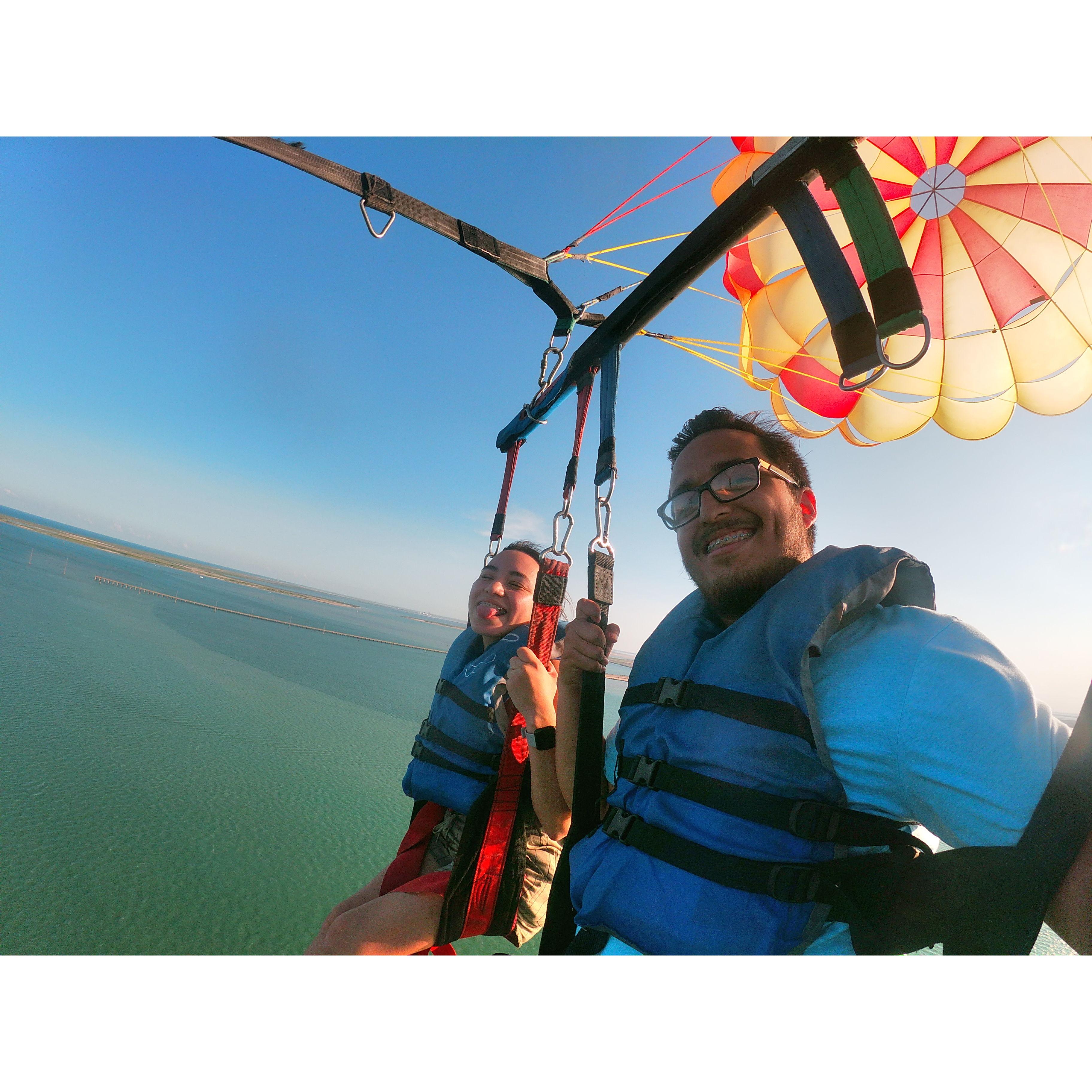 I surprised Geo parasailing for his bday!