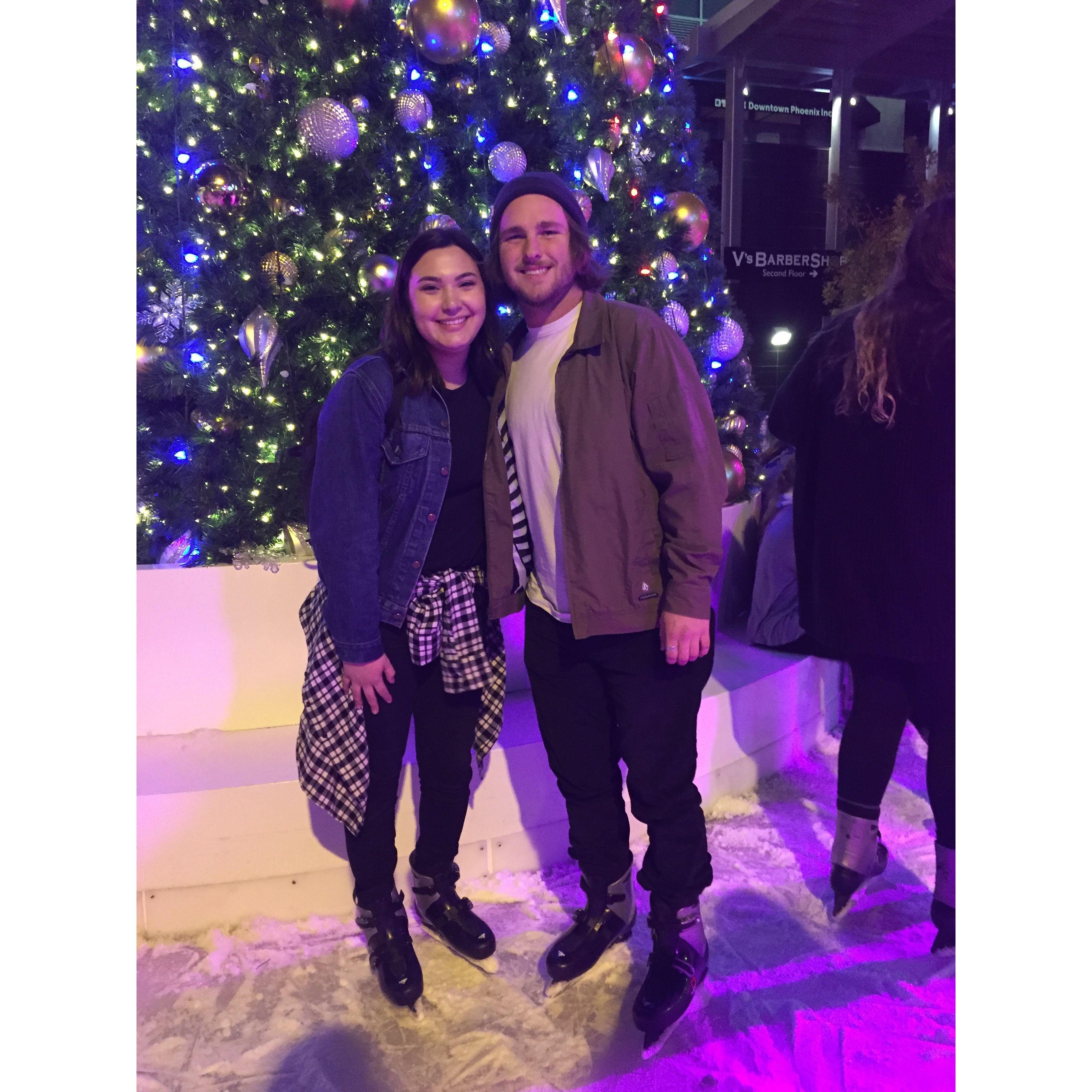 2016 - Ice skating date for our first Christmas as a couple