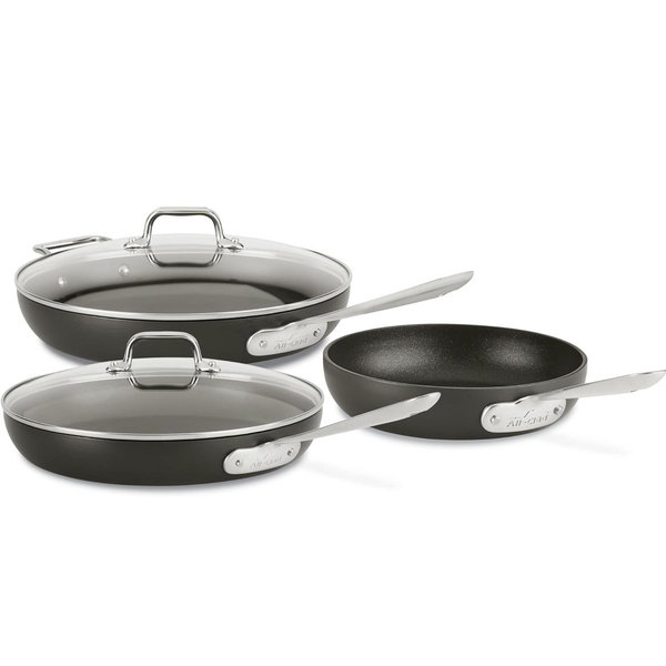 All-Clad Pan Set – 8", 10", 12" Skillets with Lid