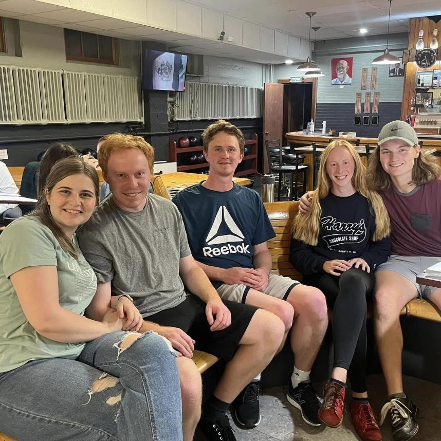 Jacob, Rachel, Chase, Isaac and I joined a Catholic Young adults bowling league!