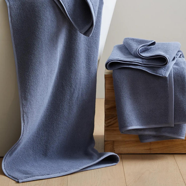 Turkish Ribbed Quick Dry Bath Towel (Set of 2)
