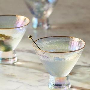 Zaza Lustered Stemless Martini Glasses, Set of 4
