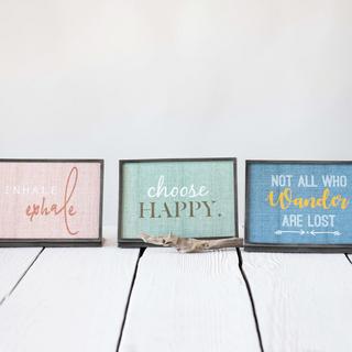 3-Piece Inspirational Sayings Wall Decor Set