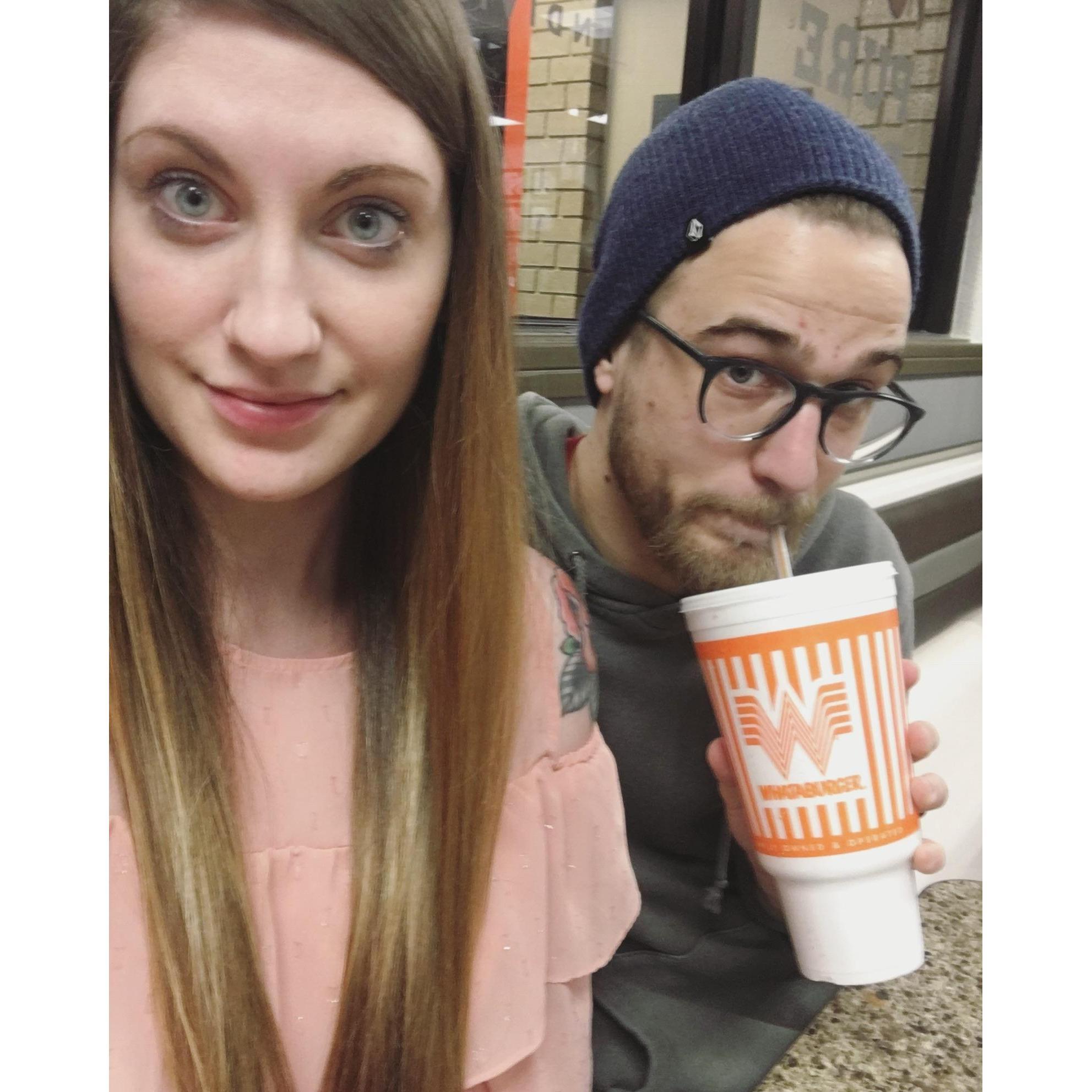 Thanksgiving 2017 eating at our favorite place - Whataburger