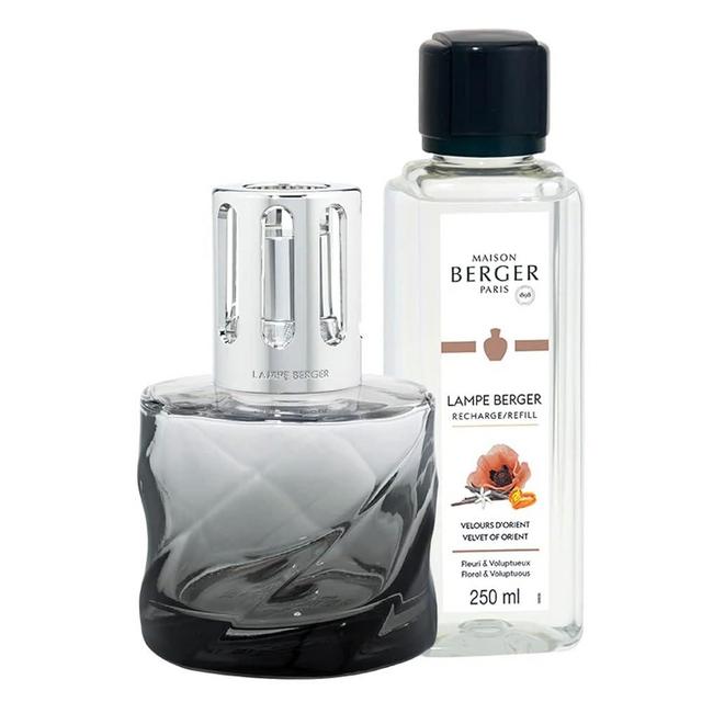 MAISON BERGER - Lampe Berger Model Spirale - Home Fragrance Lamp Diffuser - 4.9 x 3.2 x 3.2 inches - Includes Fragrance Bottle - 8.45 Fluid Onces - 250 milliliters (Black Velvet of Orient)