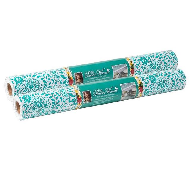 The Pioneer Woman Non-Adhesive Shelf Liner - Traveling Vines, 20 in. x 6 ft, 2 Pack