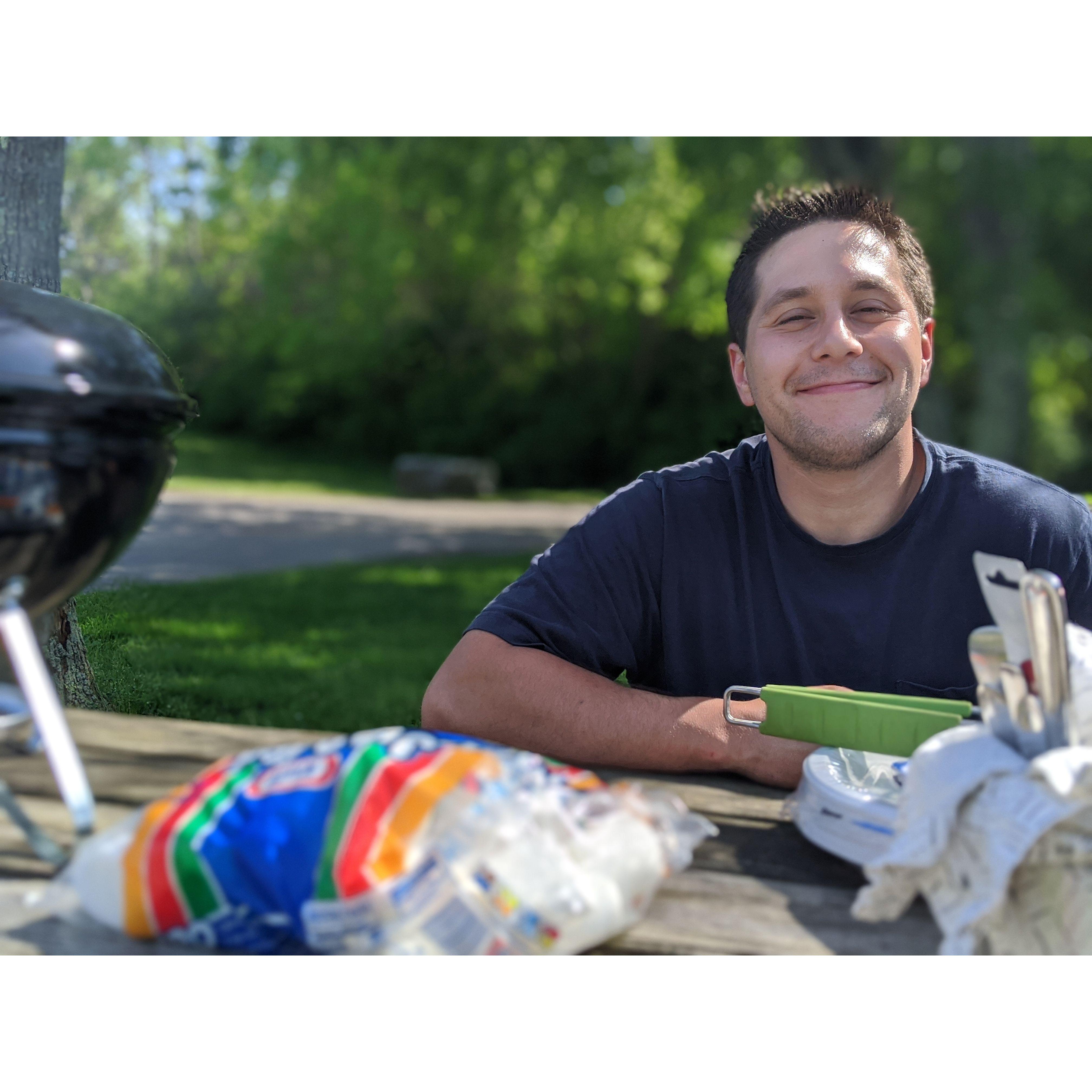 June 2020 • Celebrating 1 year of dating! • Fort Wetherill State Park. Where we had our first date!
