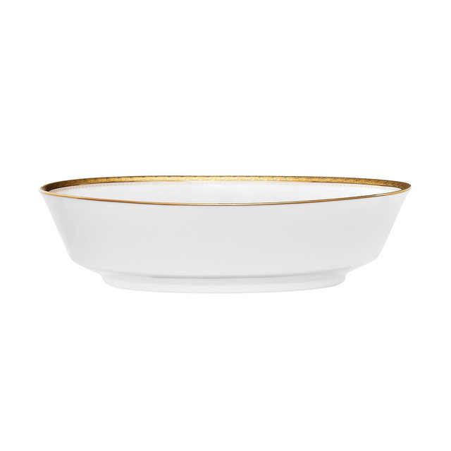Noritake Charlotta Gold Oval Vegetable Bowl, 32 oz