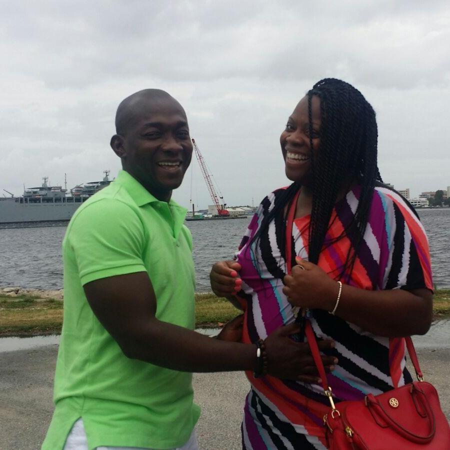 Once upon a time when we had a "bun in the oven".  Portsmouth, VA