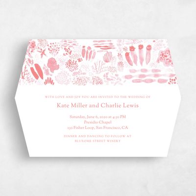 Pink Diamond Wedding Invitation - Wrightsville Edge