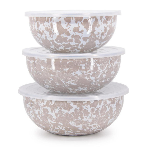 Taupe Swirl Mixing Bowls