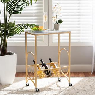 Jacek Marble Wine Cart