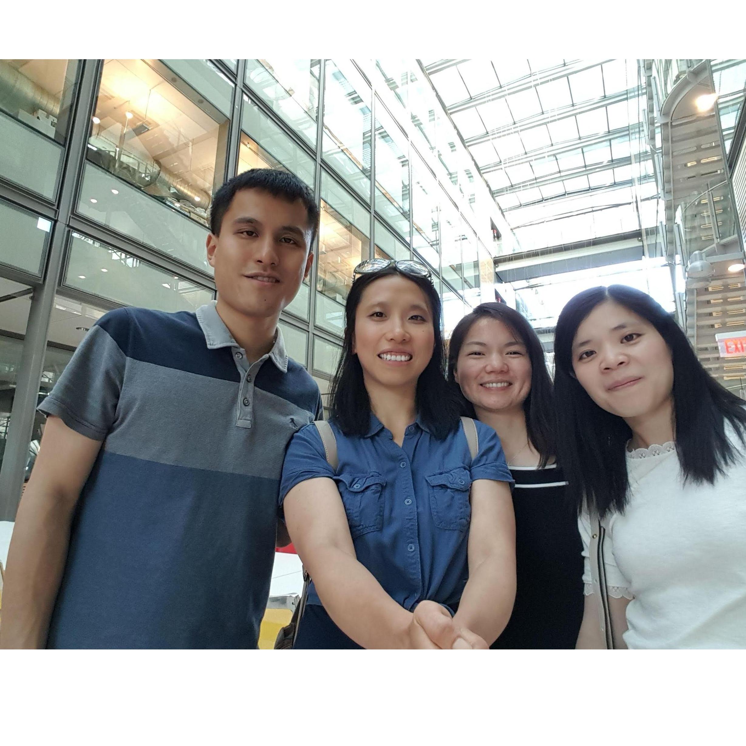 Princeton University Chemistry Building with Bonnie's college friends!