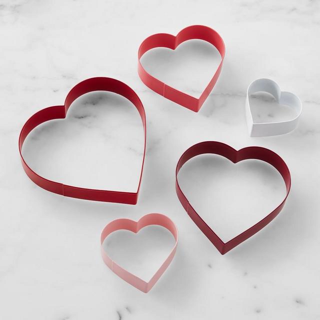 Valentines Color Heart Cutters Ring, Set of 5
