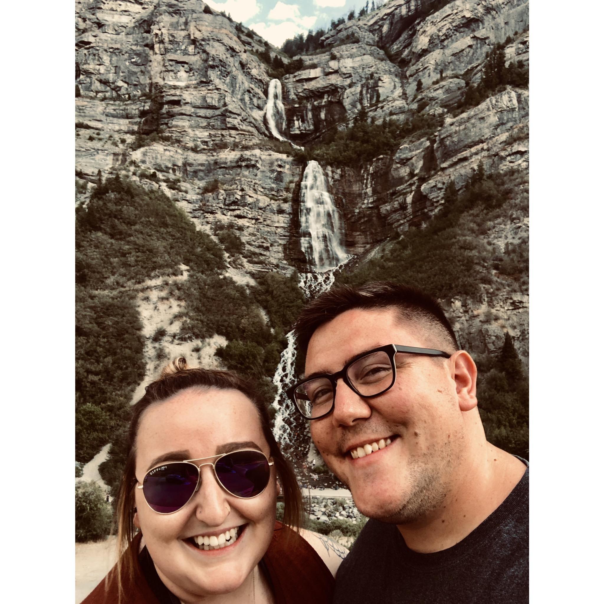 A highlight of their Utah trip: Bridal Veil Falls in Provo, Utah. Fun fact: Rusty encouraged Devan to climb the falls, which ended in tears and Rusty discovering Devan’s fear of heights... yikes!