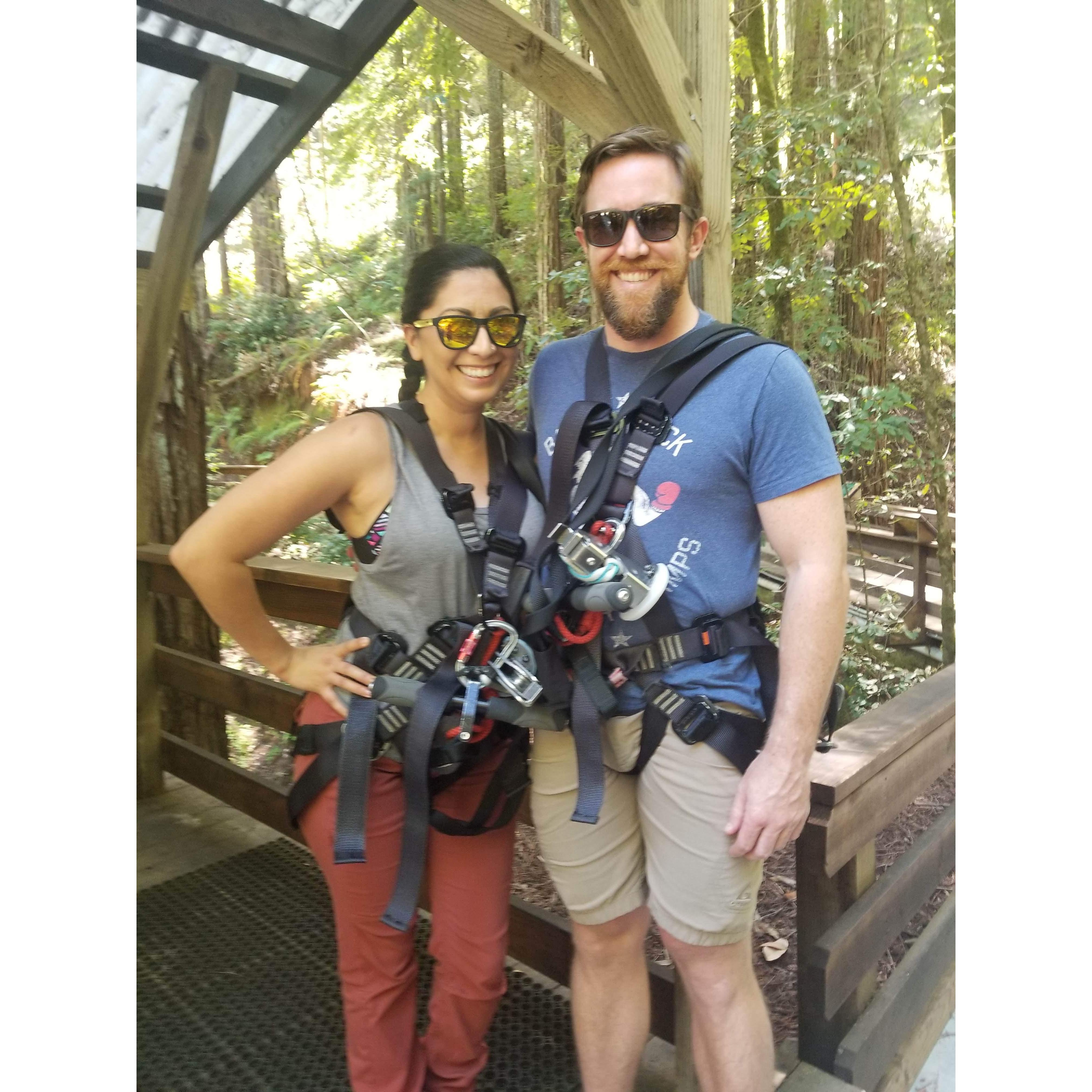 Did you know you can ZipLine right here in the Bay Area? This was a birthday gift from Selina to Evan and ended with a trip to Lagunitas Brewery.