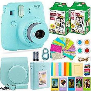 Fujifilm Instax Mini 9 Instant Camera - Smokey White with Twin Pack