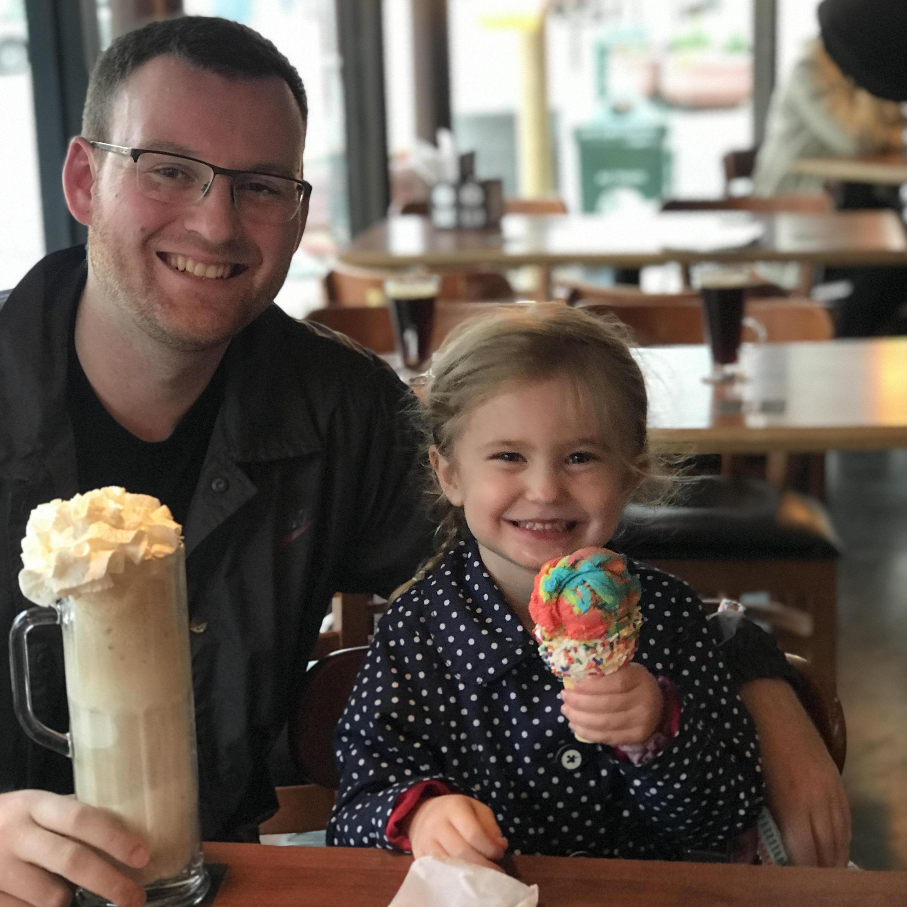 Father's Day ice cream date.