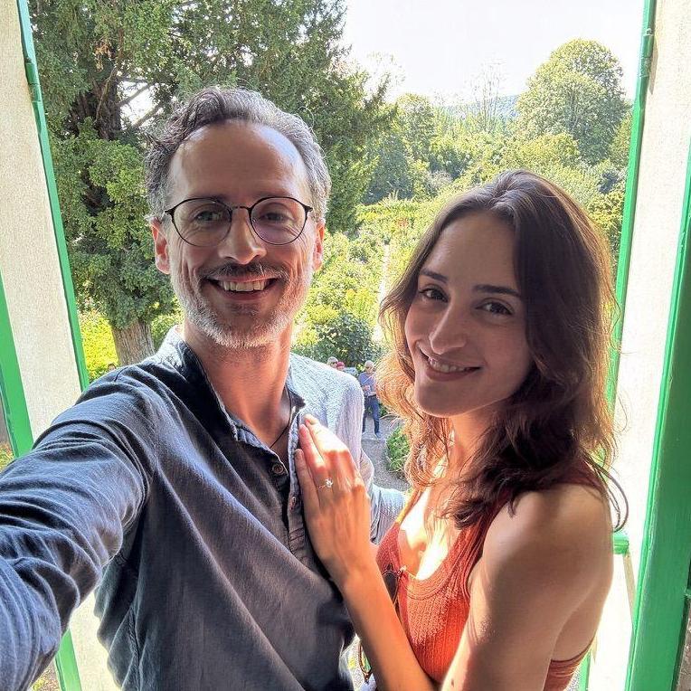 Just engaged at Monet's Garden in Giverny, France!