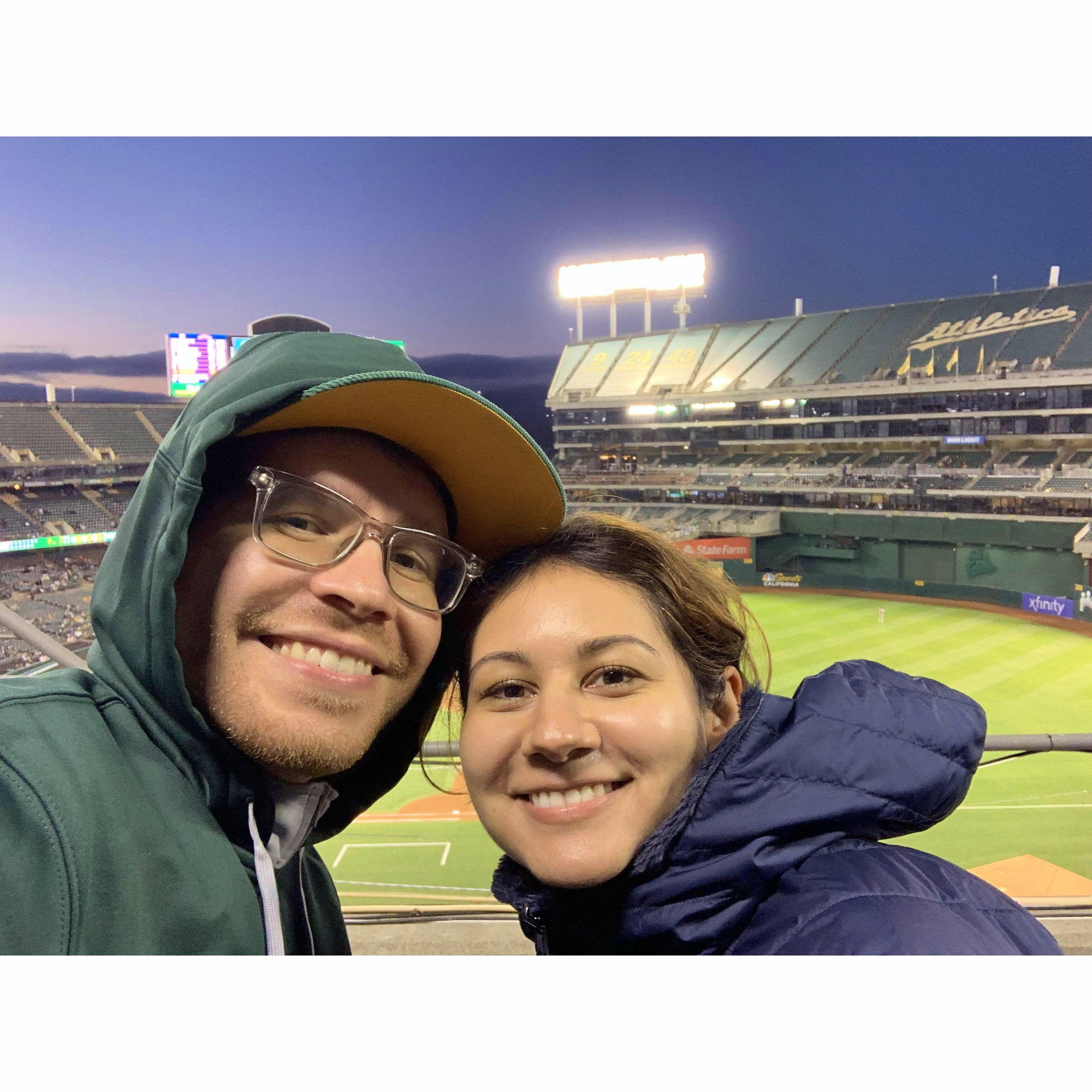 Our first (and only) ball game. Looking forward to more tailgating with friends and family.