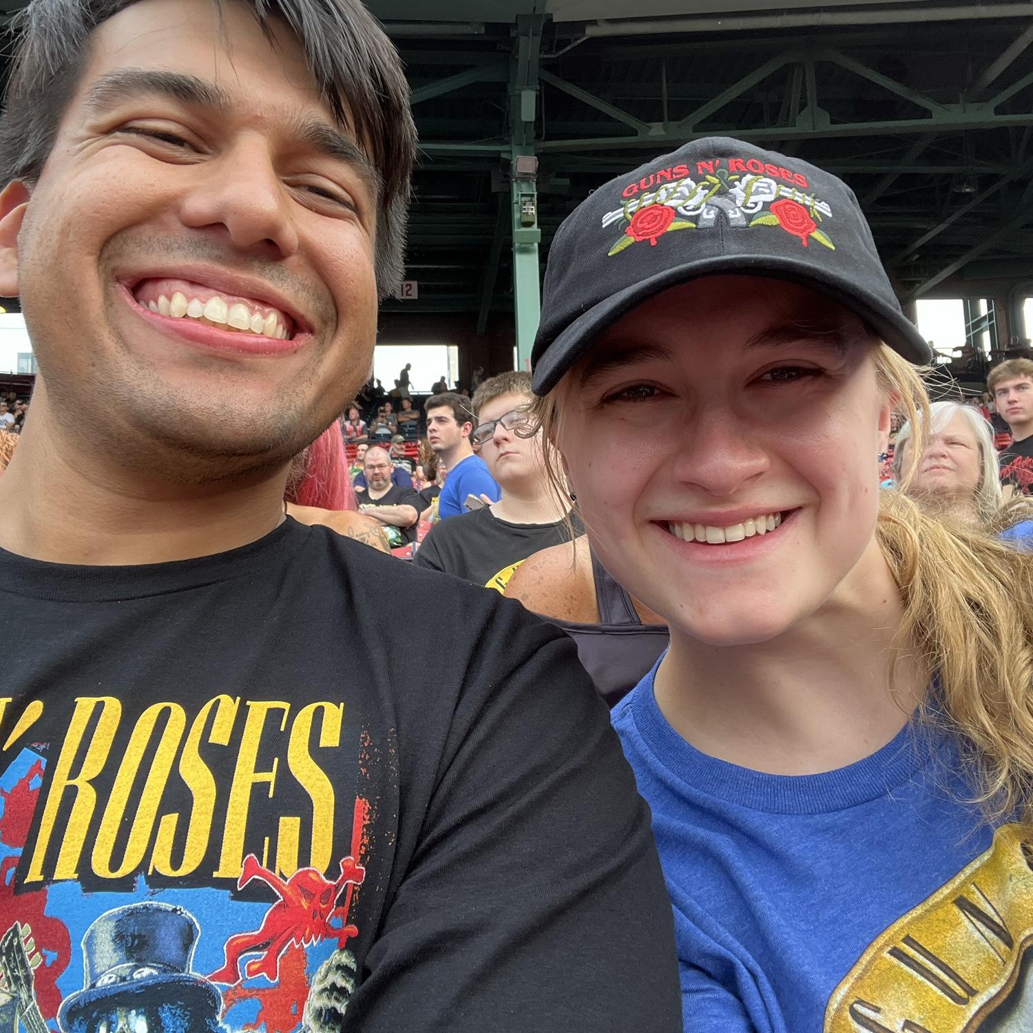 It also rained during this concert! Lexi's shirt turned her blue.