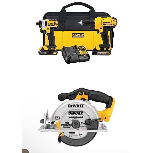 DEWALT DCK240C2 20v Lithium Drill Driver/Impact Combo Kit (1.3Ah) with 20V MAX Circular Saw