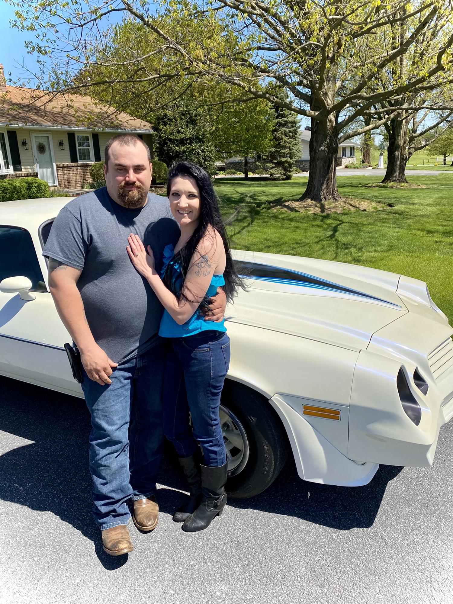 Greg and Allison with pappys Camaro