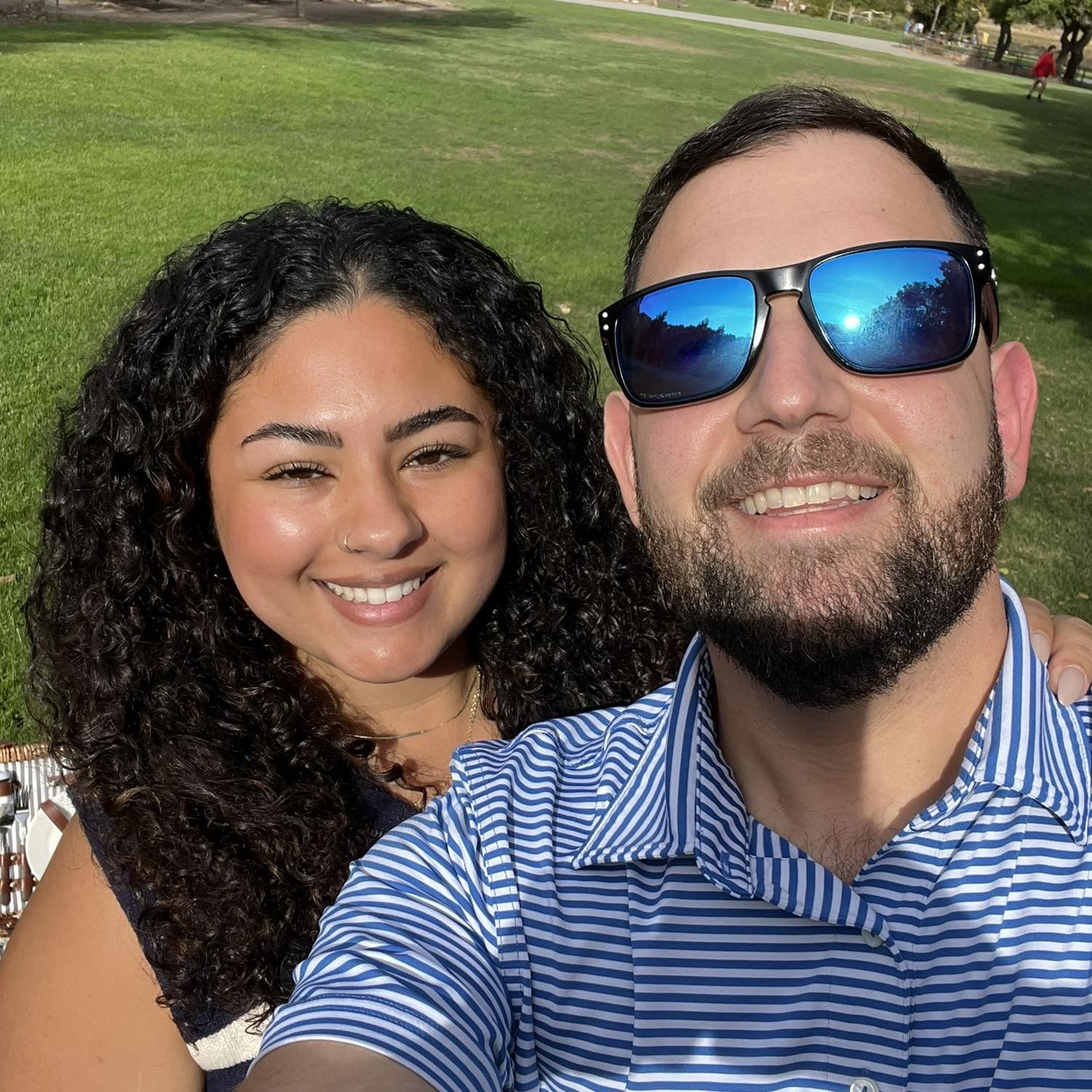 About 30 seconds before Andrew popped the question! All day he was complaining of an upset stomach and couldn’t eat….now I know why!