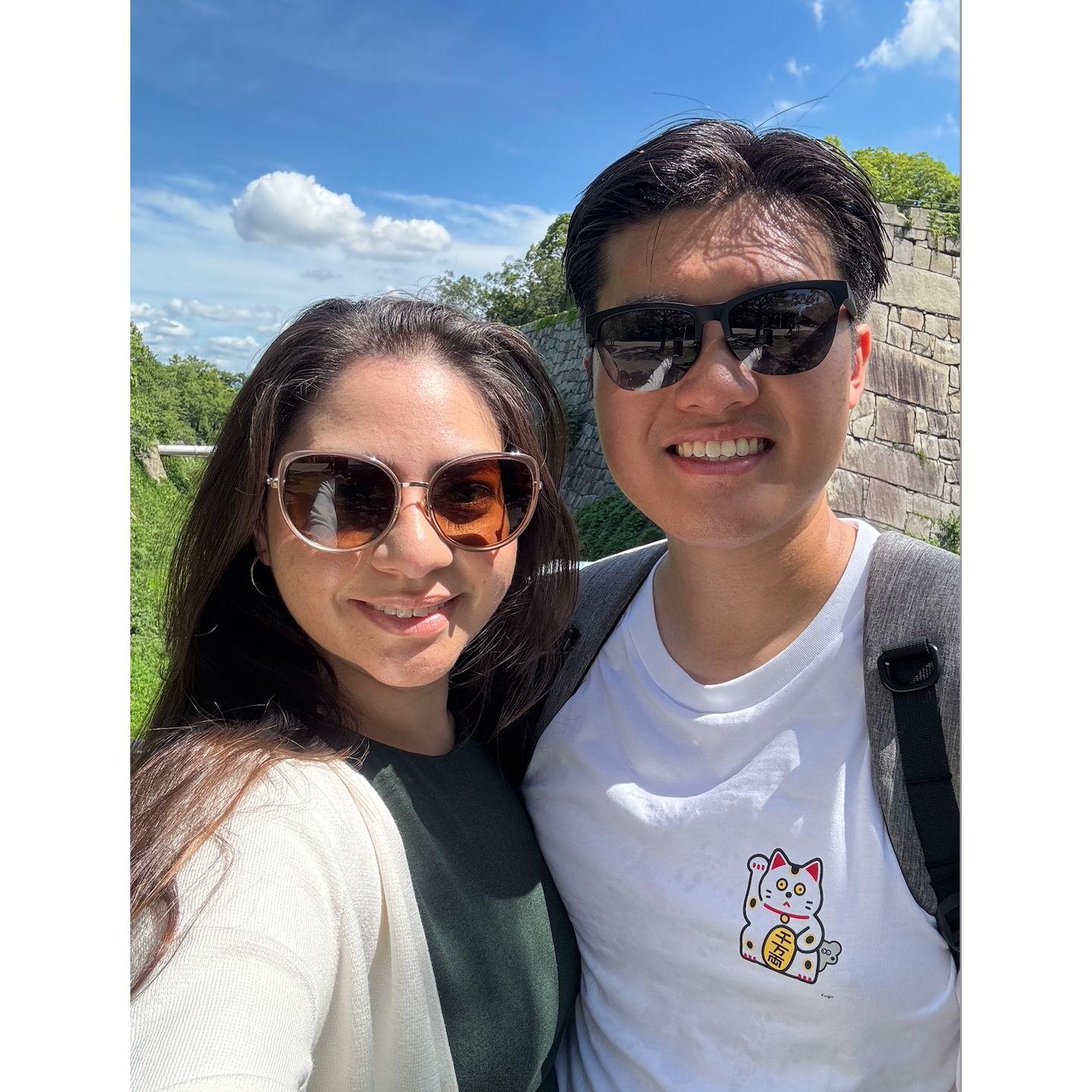 Year 3 and counting! Our first international trip together! Here at Osaka Castle!