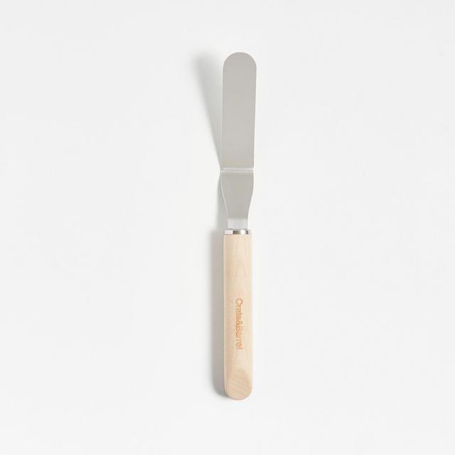 Crate & Barrel Small Offset Spatula with Beechwood handle