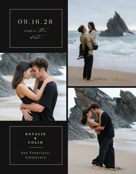 Sarnai Multiphoto | Black | Zola Save The Dates